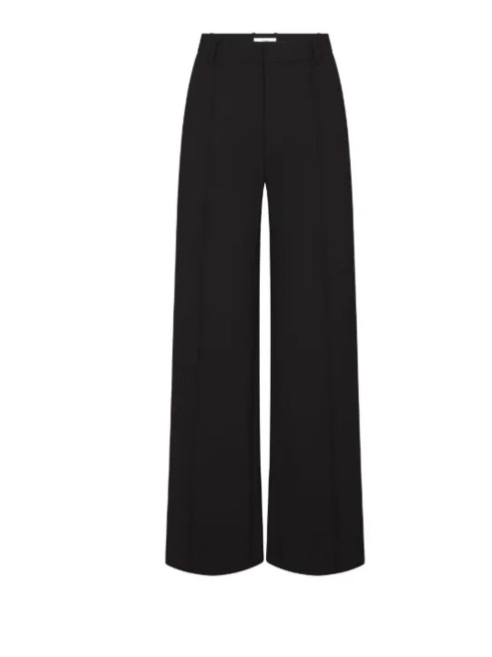 Frame Black Wide-Leg Pleated Trousers